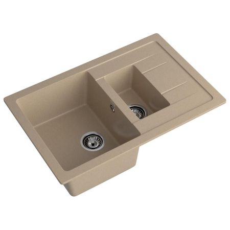 Кухонная мойка GranFest QUADRO 775KL, песок, артикул Q-775KL песочный