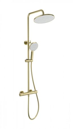Душевая система с термостатом WONZON & WOGHAND INN 1, Брашированное золото (WW-B3013-T1-BG), артикул WW-B3013-T1-BG