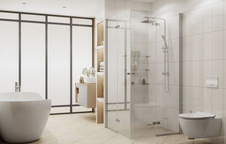 Душевой уголок Ambassador Nord 13011109-ST16, квадратный, линейный трап, 100х100