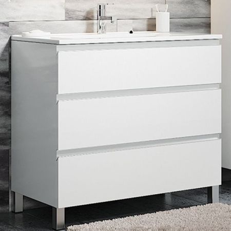 Тумба с раковиной SanVit Авеню-3 75 kavenu375 с фактурой под дерево Черное дерево, артикул kavenu375