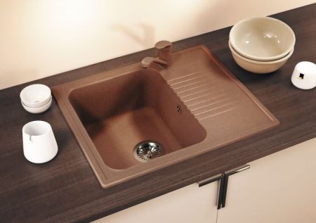 Кухонная мойка Polygran F-07 №14 61 Серая, артикул F-07 №14 (Серый)