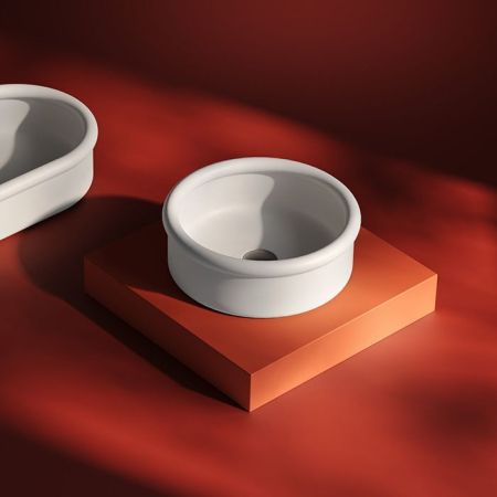 Artceram BRERA Раковина накладная Ø 43 h 15, без отв под смеситель, цвет белый глянцевый