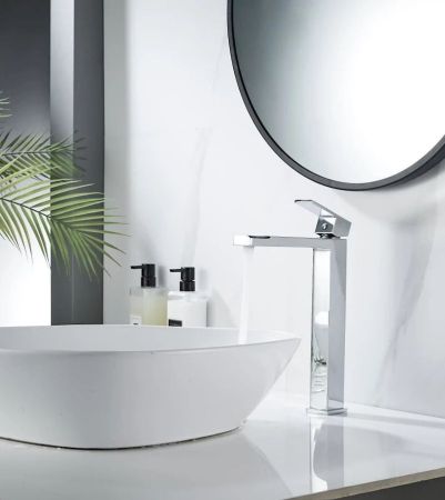 Смеситель для раковины высокий Knotlor KN-24, хром