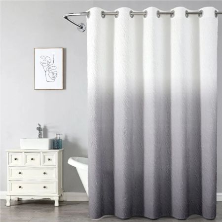 Штора для ванной комнаты Savol SK-FH1820C, белый/серый, артикул SK-FH1820C