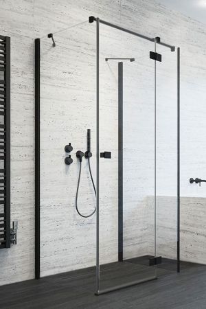 Дверь душевого уголка Radaway Essenza New KDJ+S 80 L профиль Хром стекло прозрачное, артикул 385021-01-01L