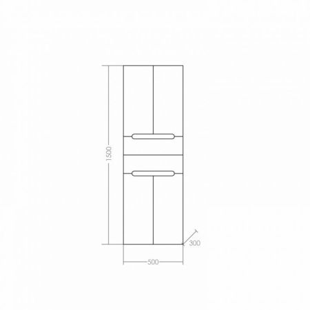 Шкаф-пенал "Лондон 50" подвесная