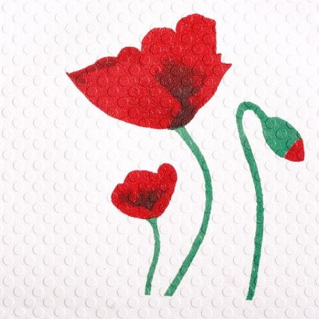 Коврик для ванны Ridder Mohn 62010 Белый, Красный, артикул 62010