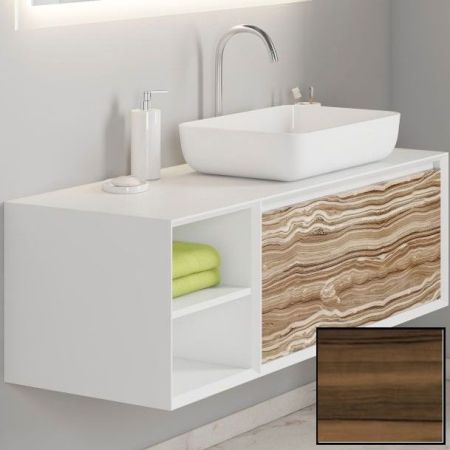 Тумба под раковину SanVit Стайл 120 R kstyle120 с фактурой под дерево подвесная Кедр, артикул kstyle120