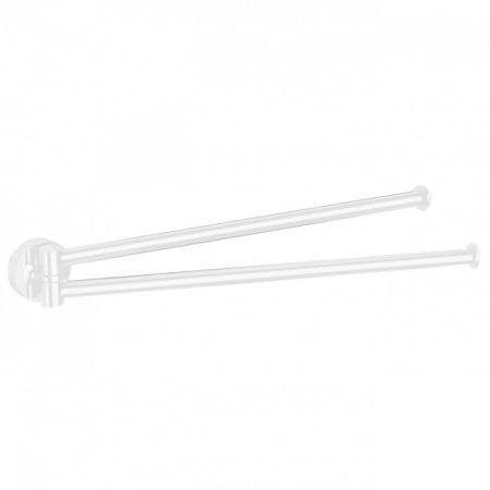 Colombo Plus Полотенцедержатель 34.5см., двойной, цвет: белый матовый, артикул W4913.BM