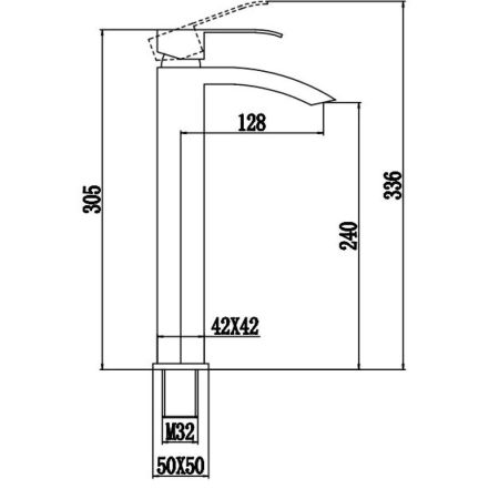 Смеситель для раковины Fmark FS8611H, черный