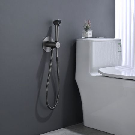 Гигиенический душ со смесителем Rose R235T, оружейная сталь, артикул R235T