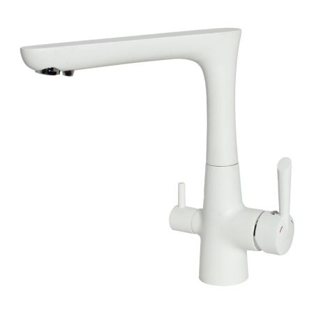 Смеситель для кухни с подключением фильтра GranFest 3223, иней, артикул 3223 иней