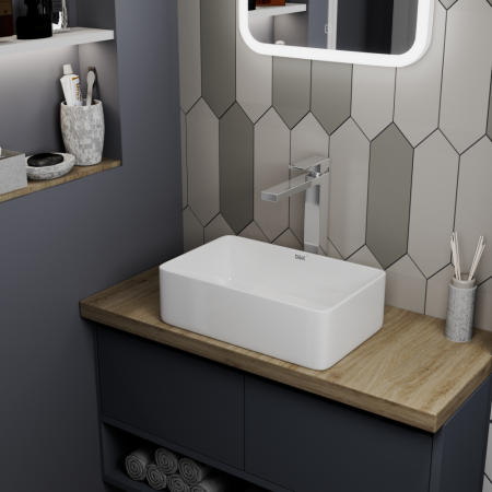 Раковина накладная DQ Berlin, 380*240*120мм, белый (DT1430816), артикул DT1430816