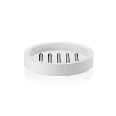 Мыльница, Decor Walther, Stone, с вставкой, ширина, мм-115, глубина, мм-115, высота, мм-20, цвет-матовая нержавеющая сталь