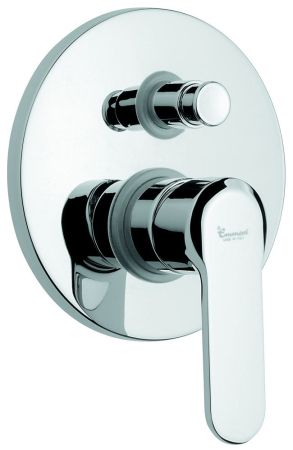 Emmevi Nefer, встраиваемый смеситель для душа на 2 выхода, с дивертером, цвет черный матовый, артикул 77019NEO