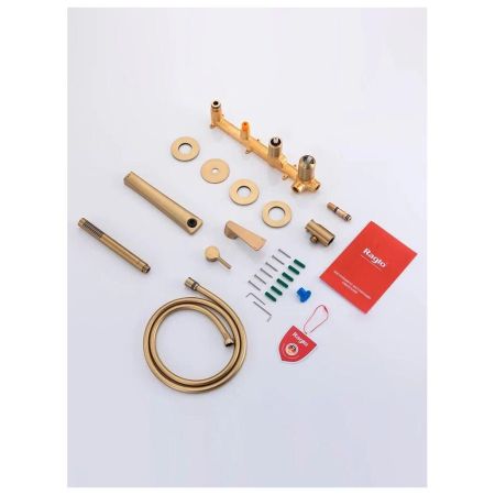 Смеситель для ванны встраиваемый Raglo R07.32.03, золотой сатин, артикул R07.32.03