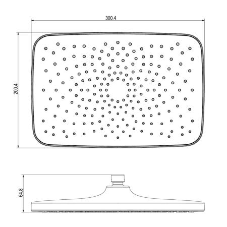 Лейка Lemark  для верхнего душа, 1-функциональная (LM8135BL), артикул LM8135BL