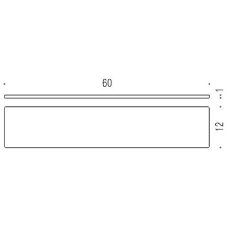 Colombo Look Полка 60 см, Цвет: хром/матовое стекло, артикул B1661-VAN