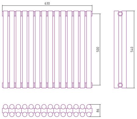 Отопительный радиатор ЭСТЕТ-11 н/ж 500х630 / 14 сек (Состаренная БРОНЗА) Отопительный радиатор ЭСТЕТ-11 н/ж 500х630 / 14 сек (Состаренная БРОНЗА)