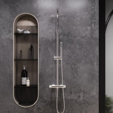 936800000 Scandinavian Pure душевая система с душевым ТМС смесителем, хром, артикул 936800000