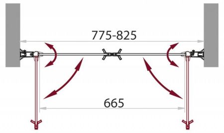 Душевая дверь в нишу BELBAGNO SELA-B-2, артикул SELA-B-2-120-P-Cr