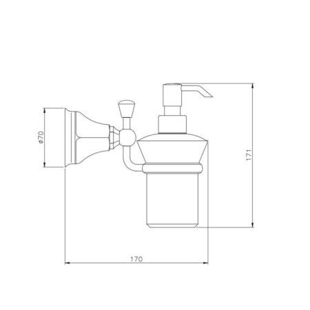 Nicolazzi Teide Chic Дозатор для жидкого мыла, цвет: золото, артикул 1489GO15C