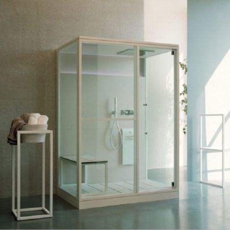 Effegibi H Medium Хаммам с душем, пристенный L.H. 152x102xh220см, отделка: Soft Sand, артикул LO 81 01 0002