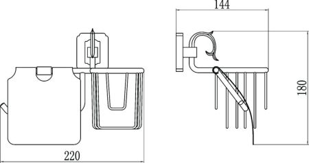 Держатель для туалетной бумаги и освежителя Savol S-L06451, бронза, артикул S-L06451
