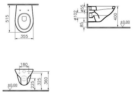*ARKITEKT унитаз подв.,цв.,белый., артикул 6107B003-0075