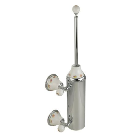 PROVANCE Ершик настенный, колба металл, керамика с декором/хром, артикул 17658