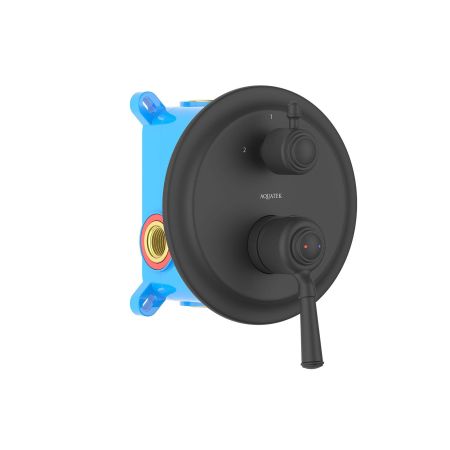 Смеситель для ванны (внешняя и скрытая часть) AQUATEK, матовый черный AQ1546MB КЛАССИК, артикул AQ1546MB