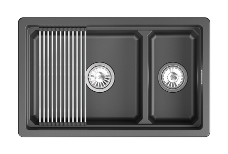 Кухонная мойка GRANULA кварц (7304iU, ШВАРЦ), артикул 7304iU, ШВАРЦ