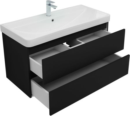 Тумба под раковину Aquanet Вега 2.0 100 черный, артикул 00337951