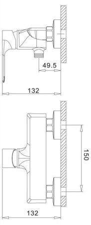 Смеситель для душа BELBAGNO BOCCO BOC-ESDM-CRM, артикул BB-SAL-CRM