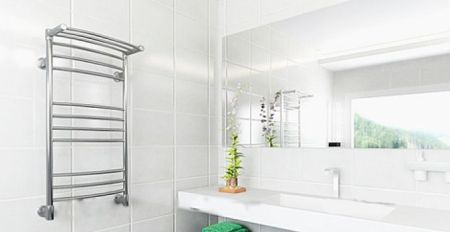 Водяной полотенцесушитель Ника Arc ЛД/ВП (г2) 80x40 с полкой Хром