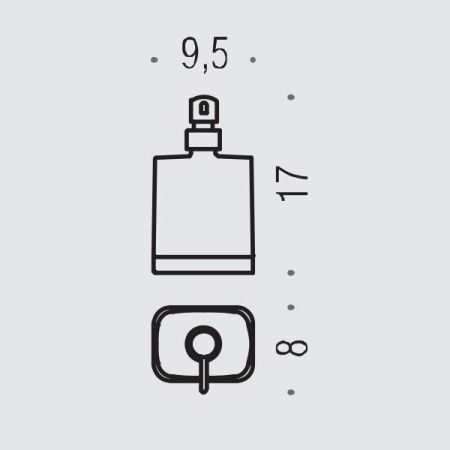 Colombo Time Дозатор для жидкого мыла, настольный, цвет: хром/матовое стекло, артикул W4280.CR-VAN