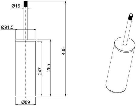 Ершик для унитаза Allen Brau Priority 6.31009-BN никель браш, артикул 6.31009-BN