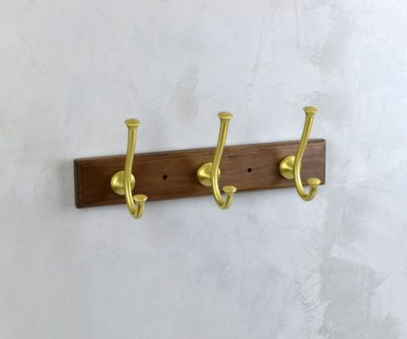 Планка с тремя крючками Bronze de Luxe FOREST 10708G, матовое золото, артикул 10708G