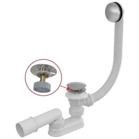 Слив-перелив Alcaplast A504CKM Click-Clack Хром Белый, артикул A504CKM