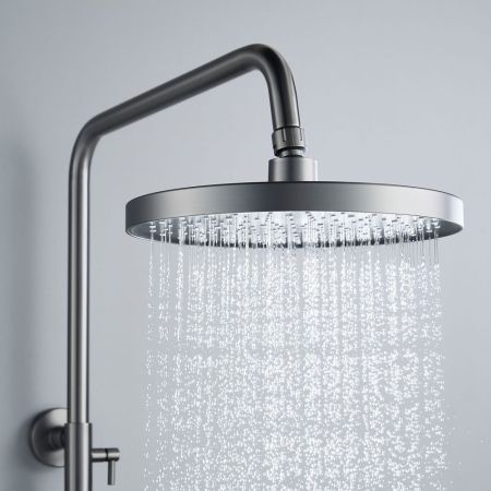 Душевая система Shevanik S4336T, оружейная сталь