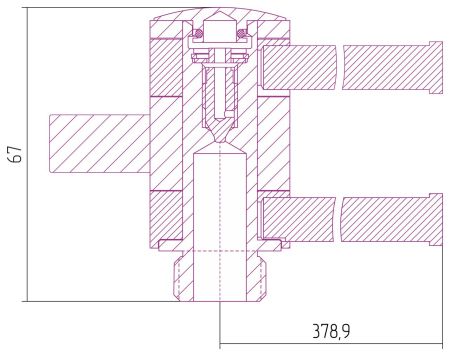 Полотенцедержатель 360 для ДР "СУНЕРЖА" / L 400х2 (Шампань), артикул 020-2003-0400