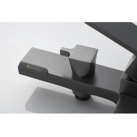 Смеситель для ванны Knotlor KN-22/GM, вороненая сталь, артикул KN-22/GM