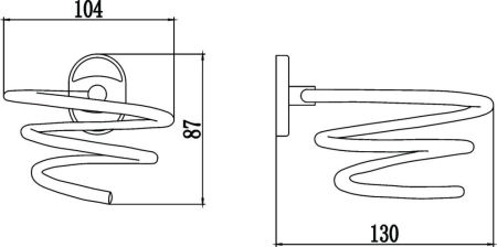 Держатель для фена Savol S-007056, хром, артикул S-007056