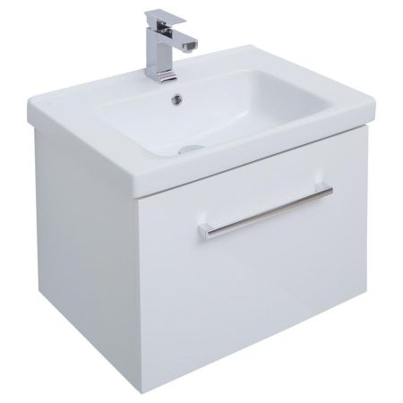 Тумба с раковиной подвесная Dreja Big Inn 65 см, белый, артикул 77-0201W-com