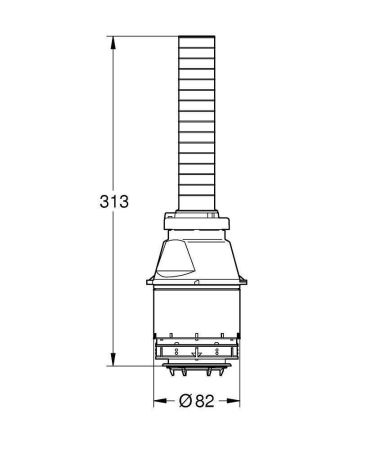 Смывной клапан GROHE Servo (43486000), артикул 43486000
