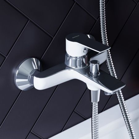 841000000 Origin Elegance смеситель для ванны/душа белый, артикул 841000000