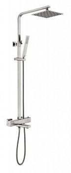 Душевая стойка с термостатическим смесителем и изливом BelBagno KRAFT-VSCM-T-IN арт. KRAFT-VSCM-T-IN