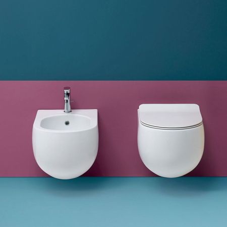 Kerasan Flo Биде подвесное 54х28,5см, с 1 отв.под смеситель, цвет: белый матовый, артикул 312330