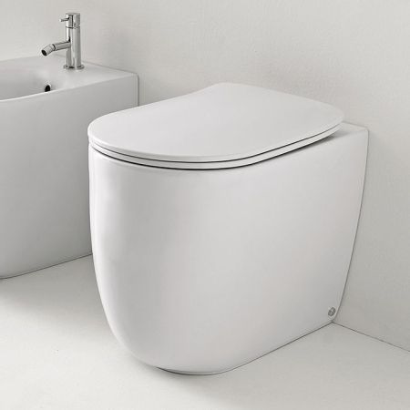 Kerasan Nolita Унитаз безободковый пристенный 55х35 см, с креплениями WB5N, цвет Белый матовый, артикул 531830