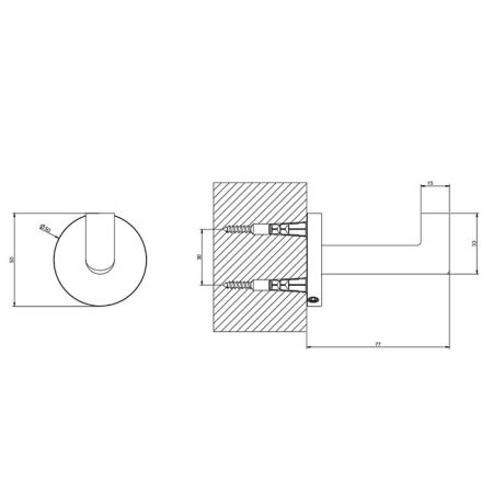 Gessi Tondo Крючок настенный, цвет: хром
